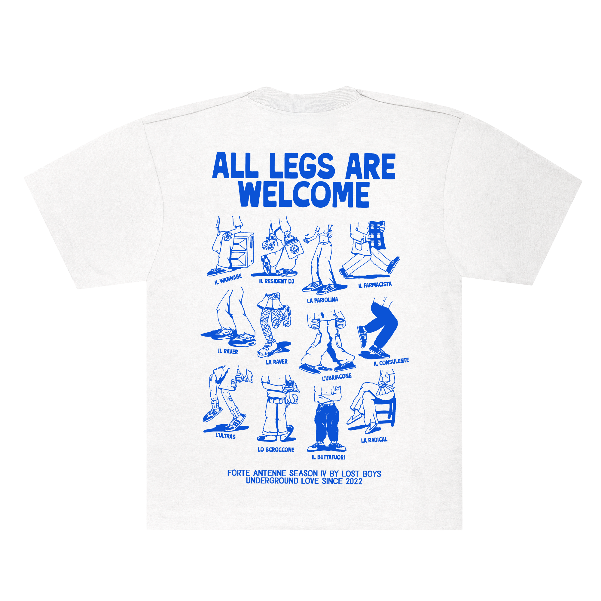 "All legs are welcome" tee